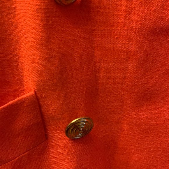 Orange linen dress - Picture 3 of 6
